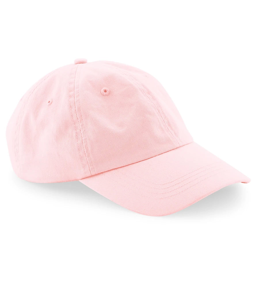 Beechfield Organic Cotton 6 Panel Dad Cap — Powder Pink