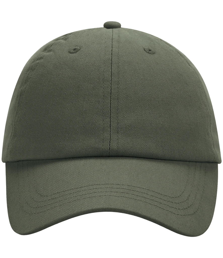 Beechfield Junior Low Profile 6 Panel Dad Cap — Olive Green