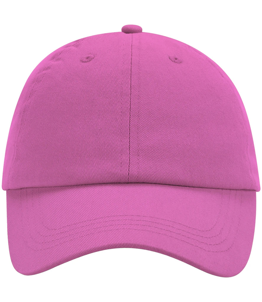 Beechfield Junior Low Profile 6 Panel Dad Cap — True Pink