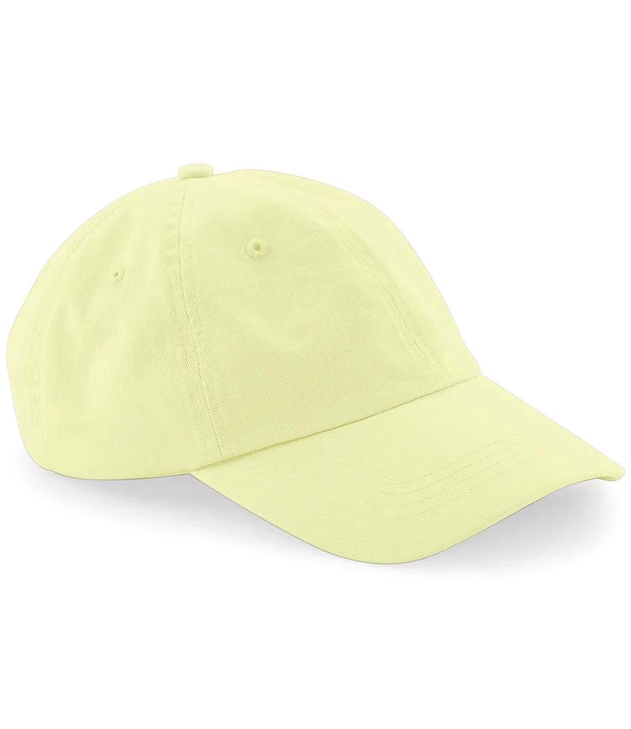 Beechfield Low Profile 6 Panel Dad Cap — Pastel Lemon