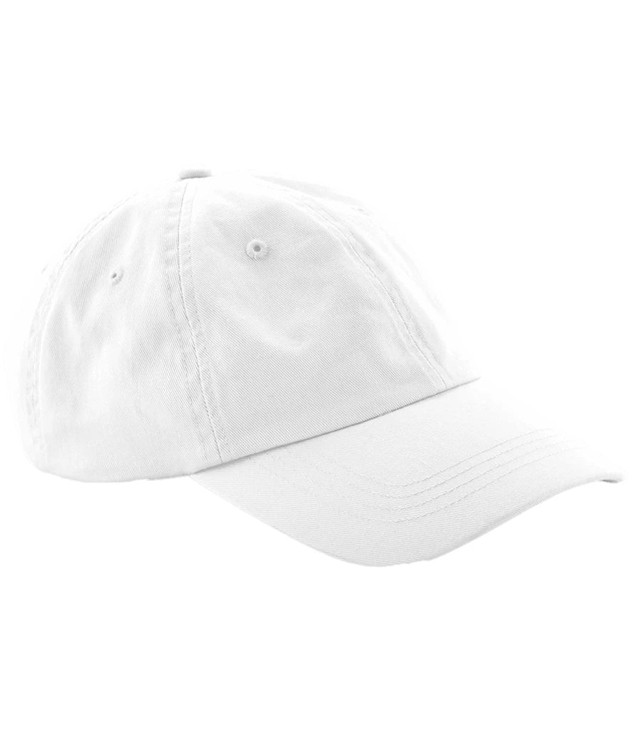 Beechfield Low Profile 6 Panel Dad Cap — White