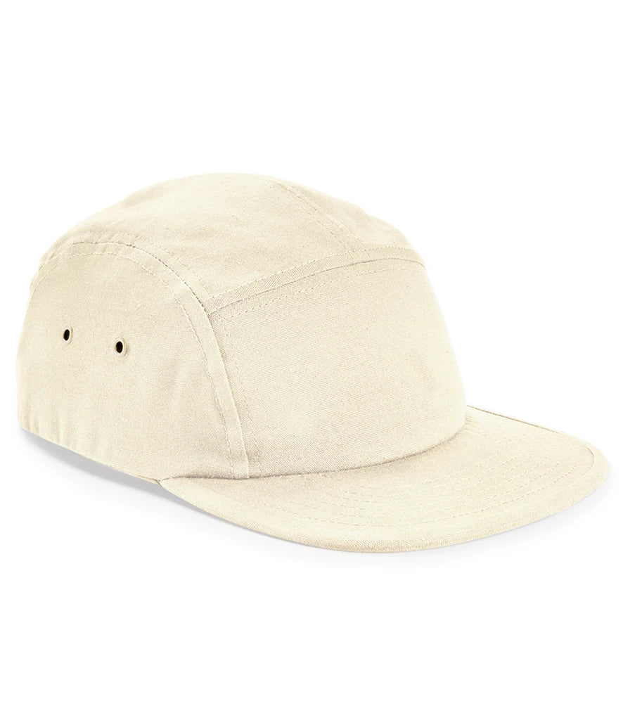 Beechfield Canvas 5 Panel Cap — Natural