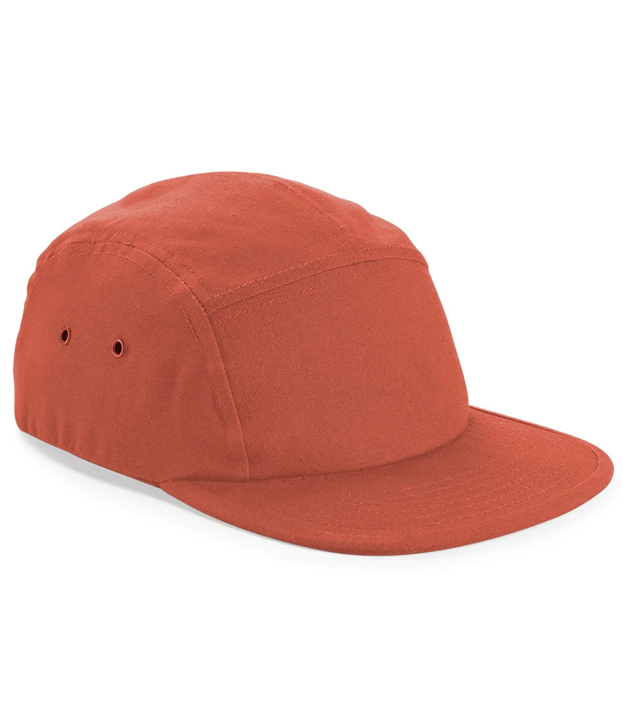 Beechfield Canvas 5 Panel Cap — Terracotta