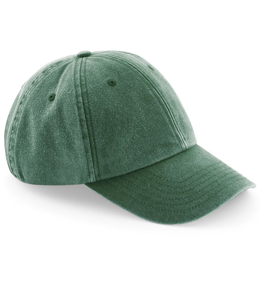 Beechfield Low Profile Vintage Cap — Vintage Bottle Green
