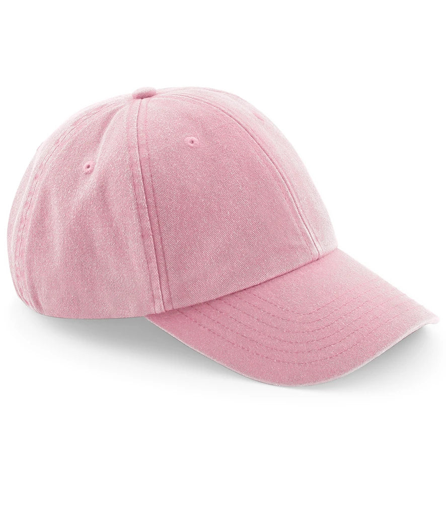 Beechfield Low Profile Vintage Cap — Vintage Dusky Pink