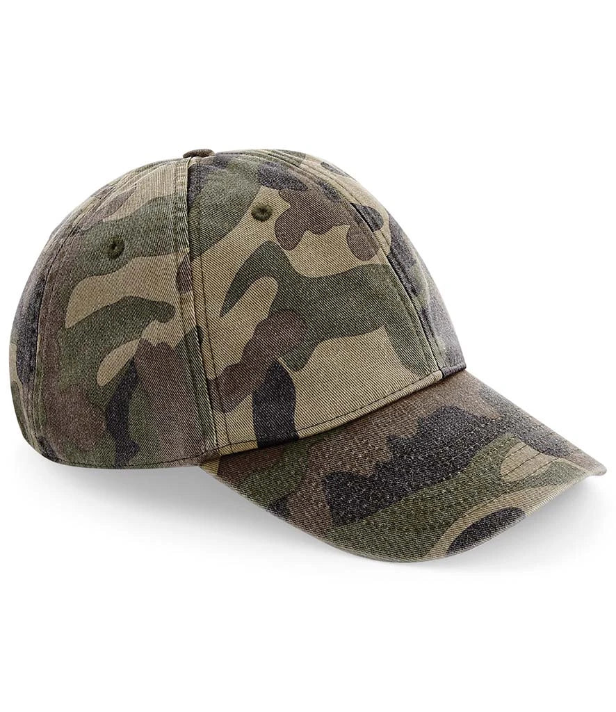 Beechfield Low Profile Vintage Cap — Vintage Jungle Camo