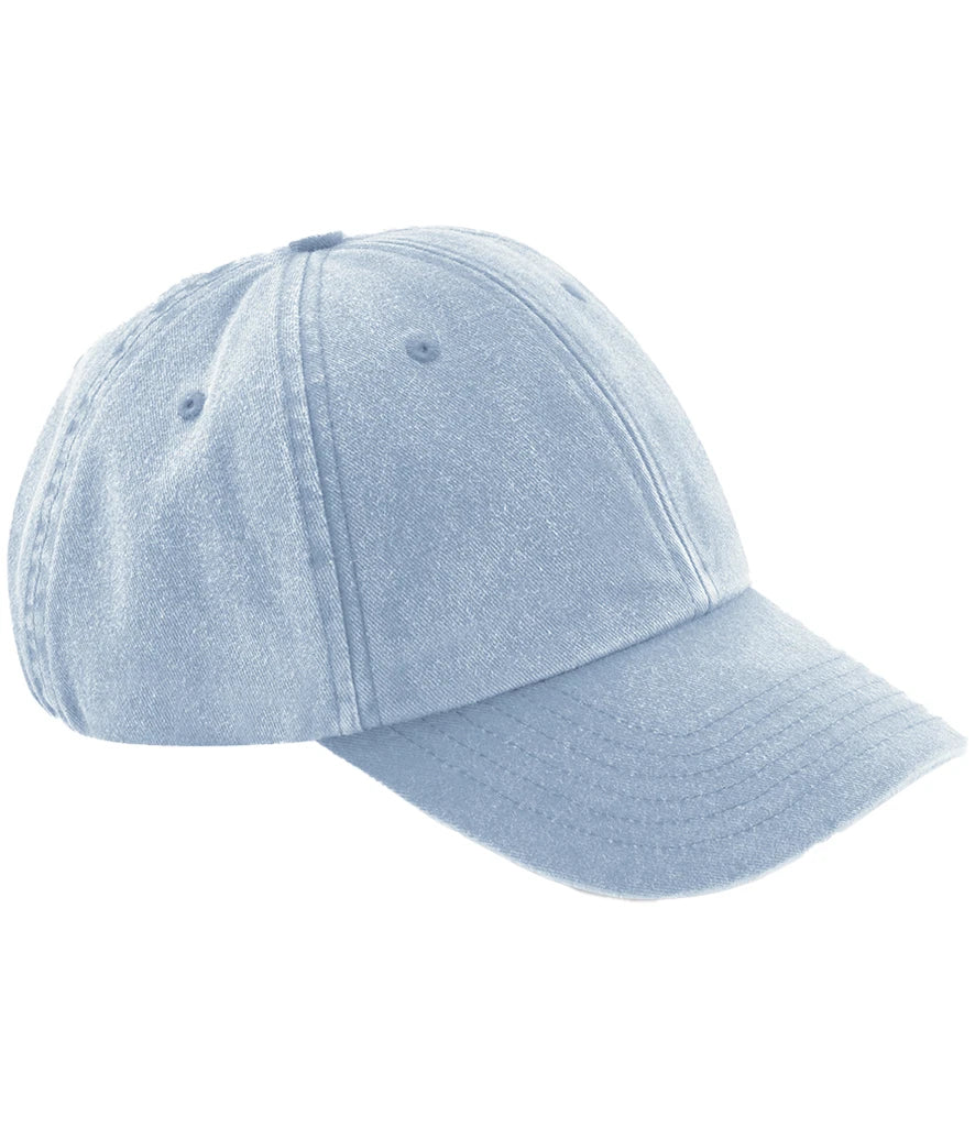 Beechfield Low Profile Vintage Cap — Vintage Light Blue