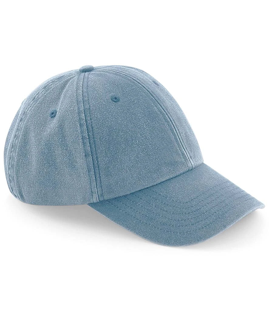 Beechfield Low Profile Vintage Cap — Vintage Light Denim