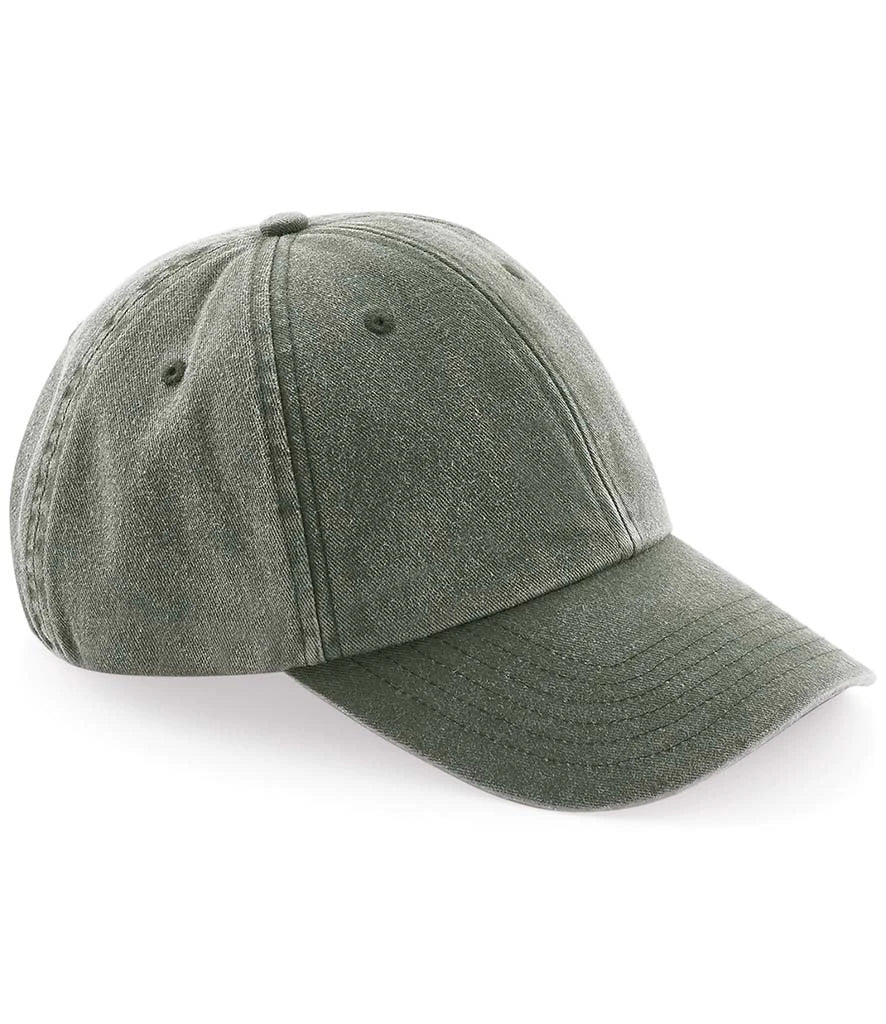 Beechfield Low Profile Vintage Cap — Vintage Olive