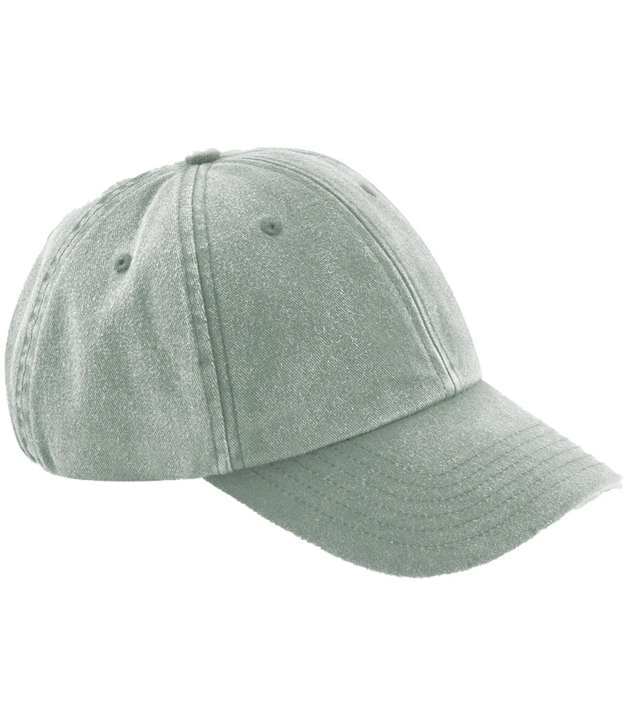 Beechfield Low Profile Vintage Cap — Vintage Sage Green