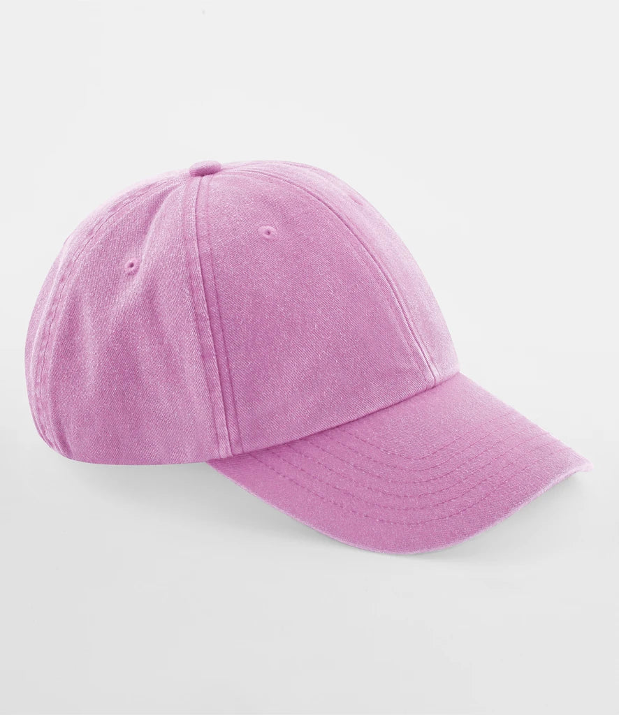 Beechfield Low Profile Vintage Cap — Vintage True Pink