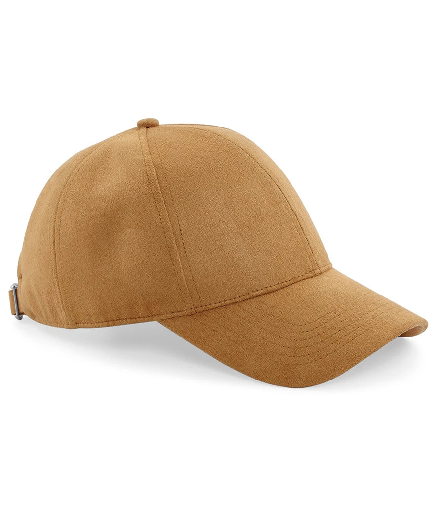 Beechfield Faux Suede 6 Panel Cap — Caramel