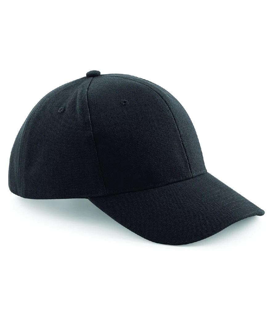 Beechfield Pro-Style Heavy Brushed Cotton Cap — Black
