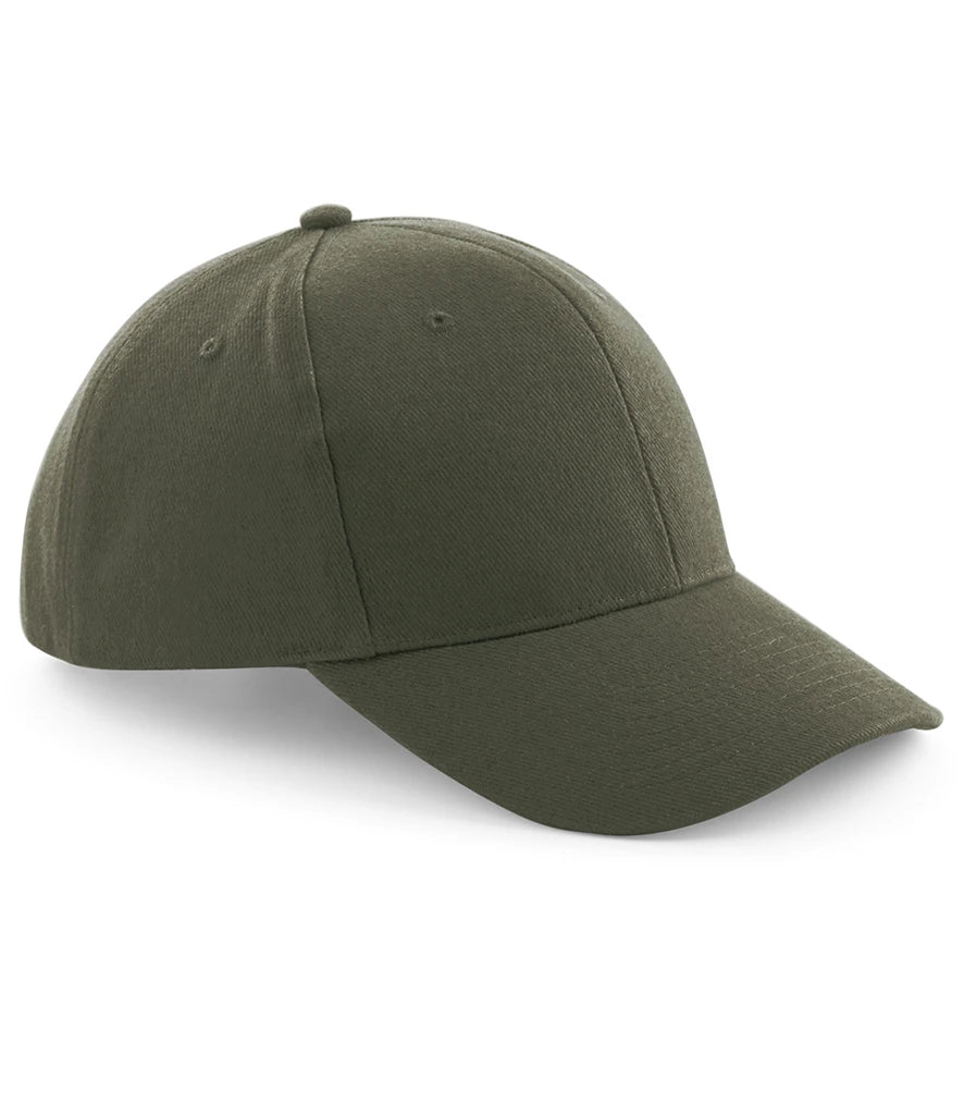 Beechfield Pro-Style Heavy Brushed Cotton Cap — Olive Green