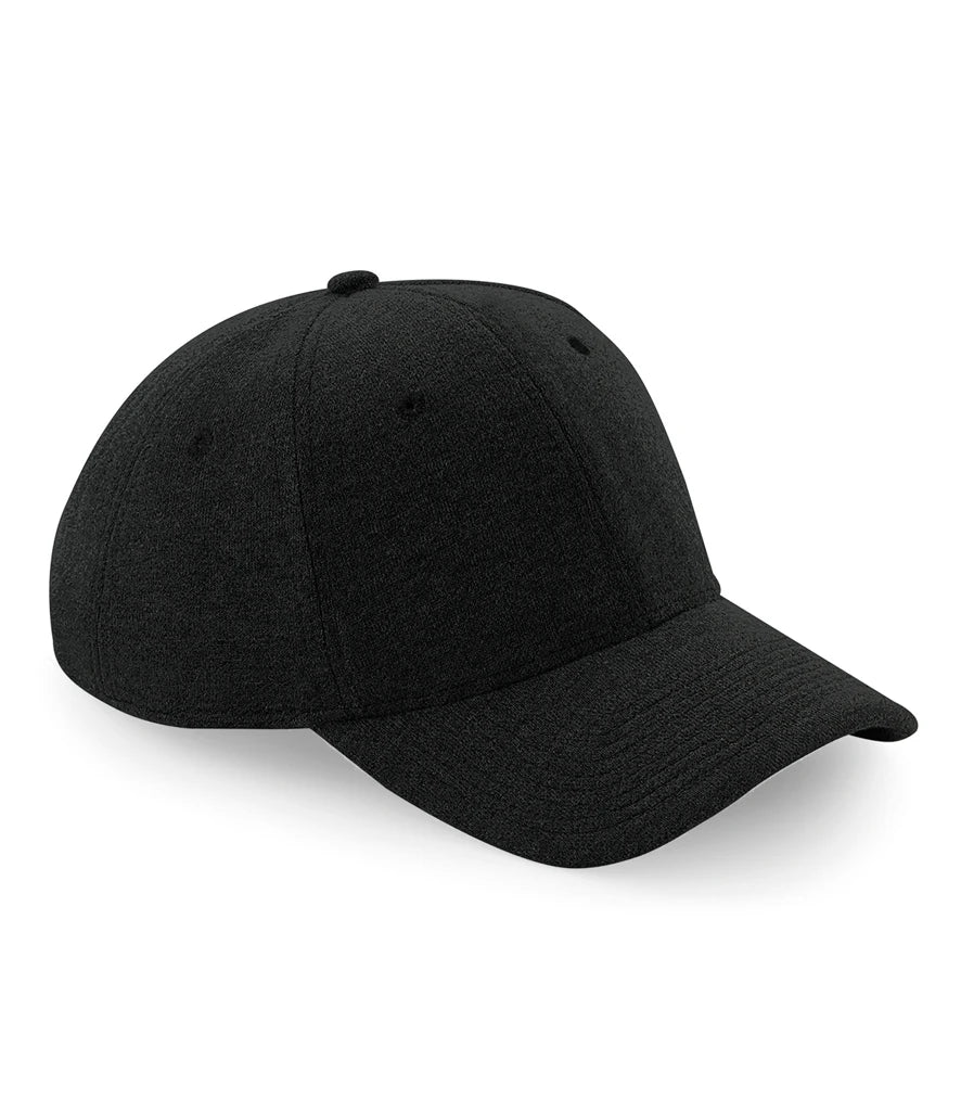 Beechfield Jersey Athleisure Baseball Cap — Black