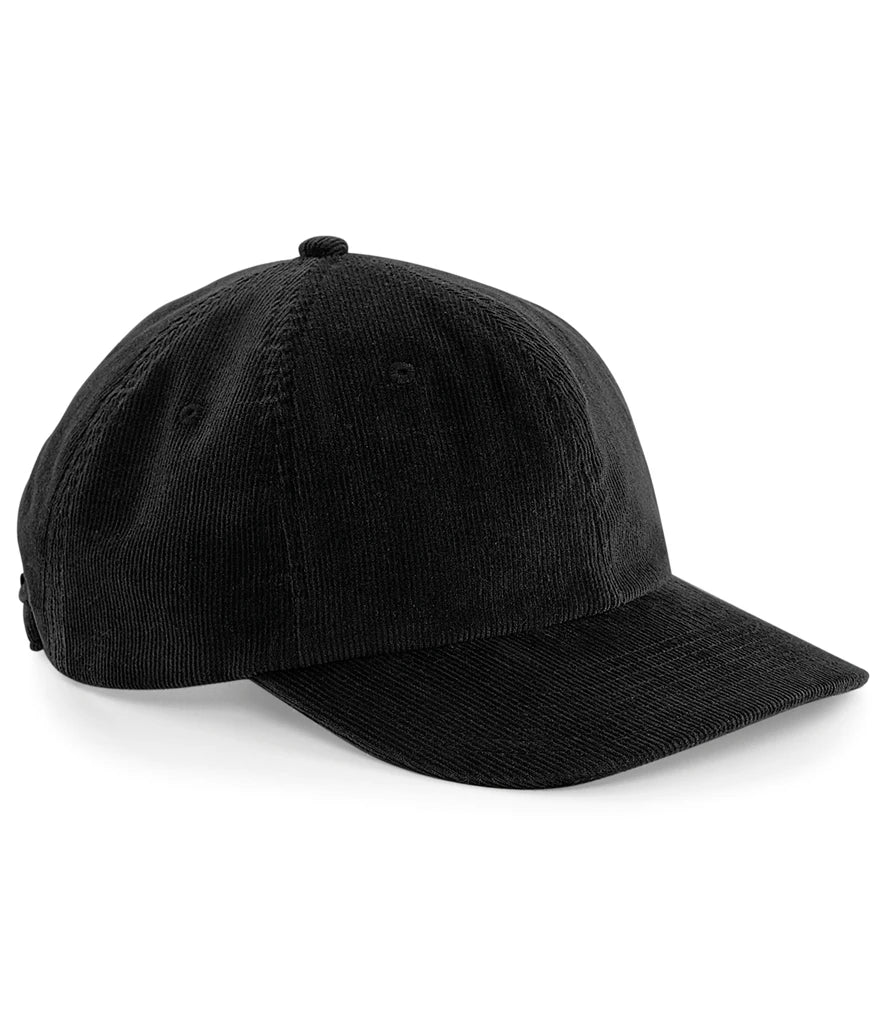 Beechfield Heritage Cord Cap — Black