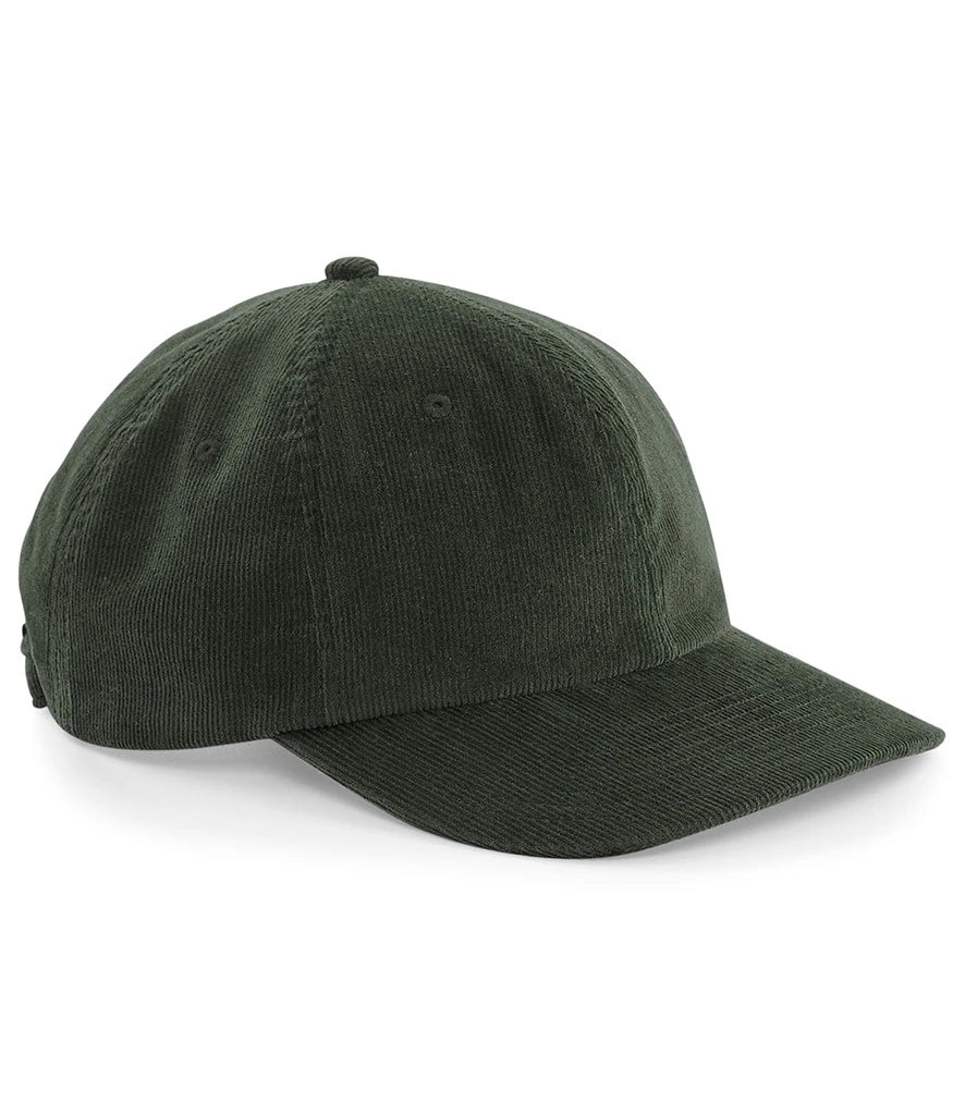 Beechfield Heritage Cord Cap — Dark Olive