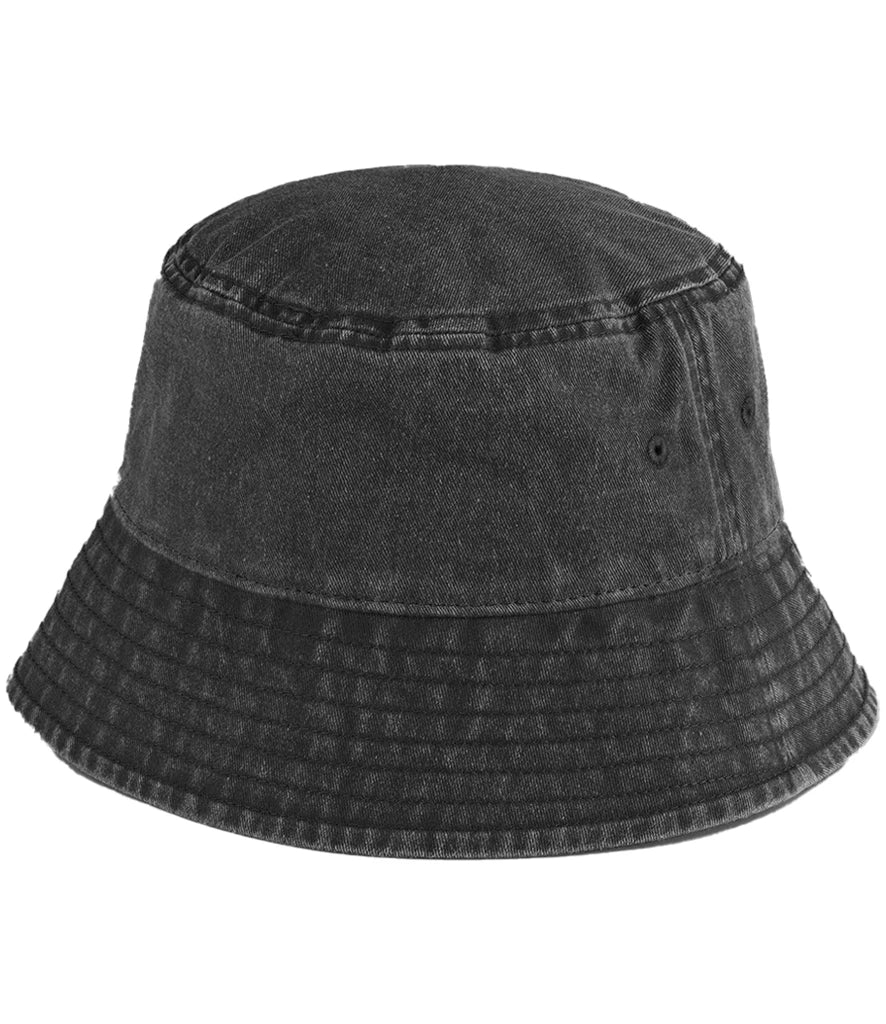 Beechfield Vintage Bucket Hat — Vintage Black