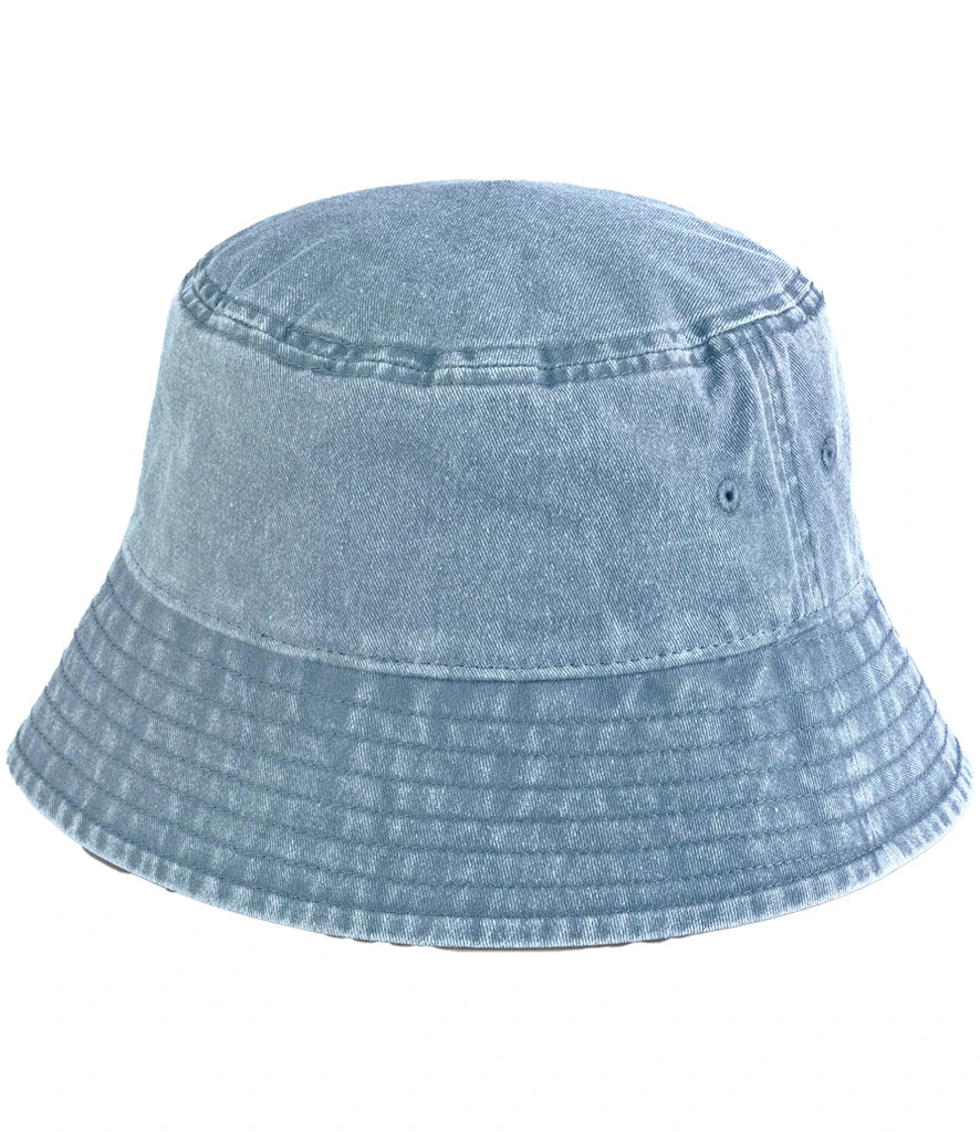 Beechfield Vintage Bucket Hat — Vintage Light Denim