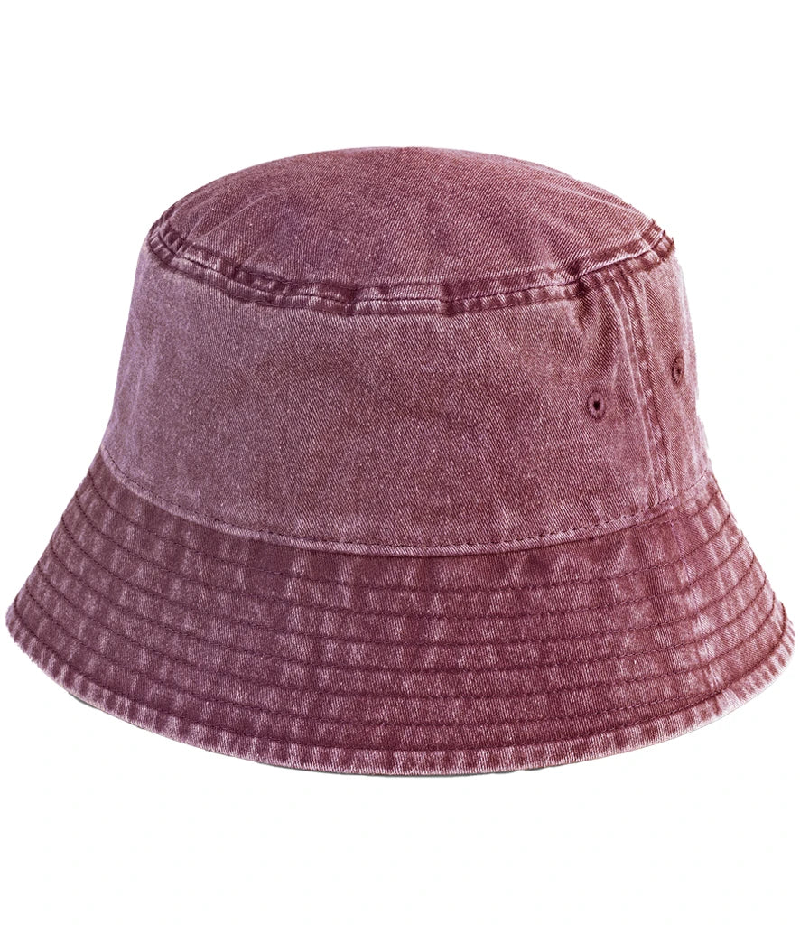 Beechfield Vintage Bucket Hat — Vintage Red