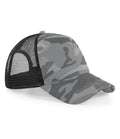 Beechfield Camo Snapback Trucker Cap — Arctic Camo