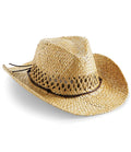 Beechfield Straw Cowboy Hat — Natural