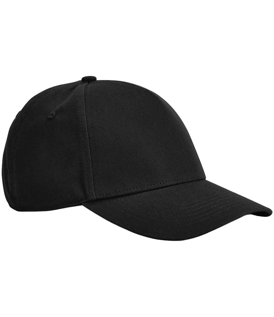 Beechfield EarthAware® Classic Organic Cotton 5 Panel Cap — Black