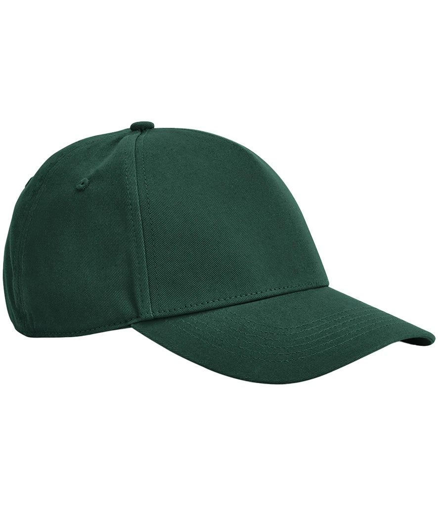 Beechfield EarthAware® Classic Organic Cotton 5 Panel Cap — Bottle Green