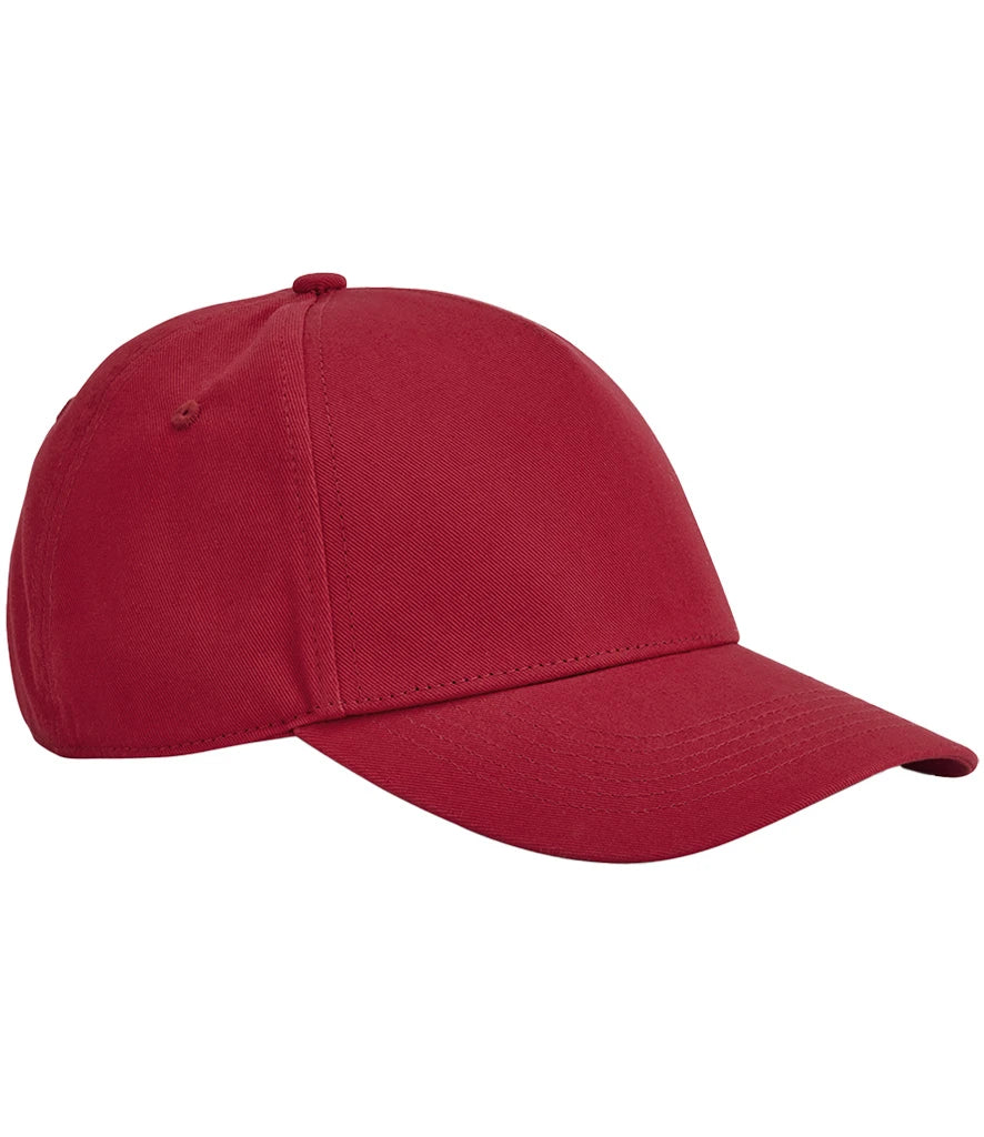 Beechfield EarthAware® Classic Organic Cotton 5 Panel Cap — Classic Red