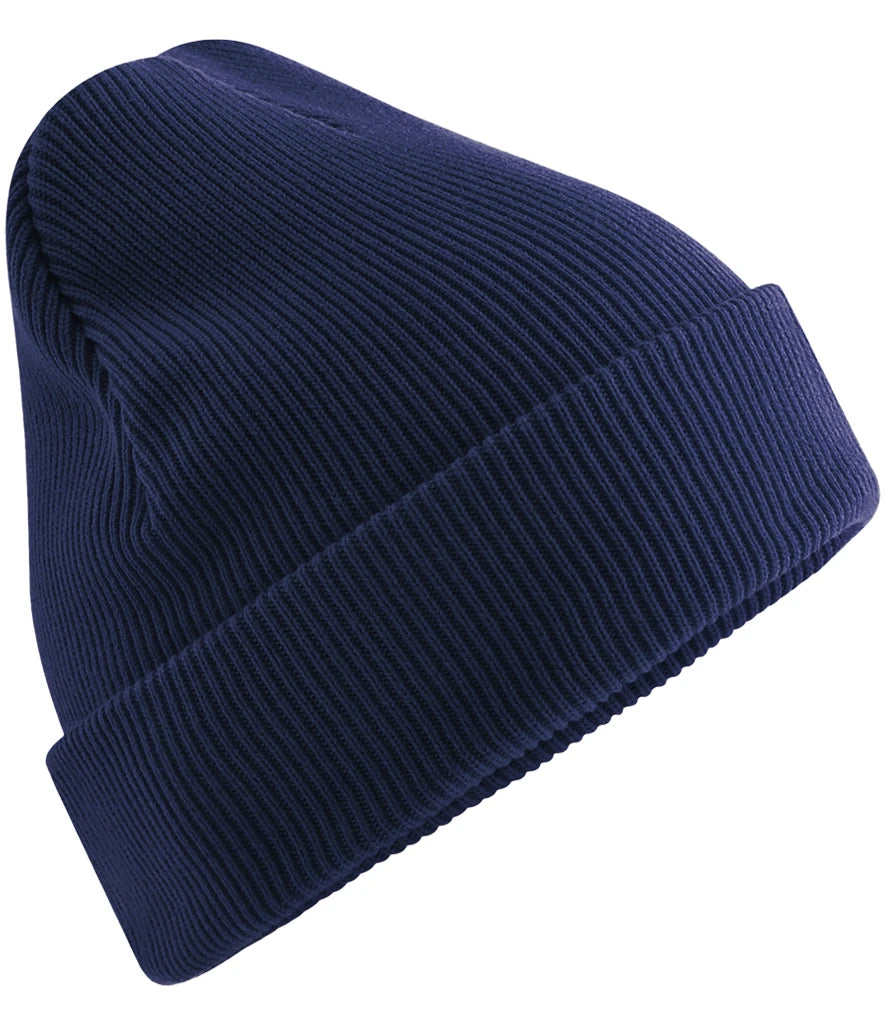 Beechfield Organic Cotton Original Heavyweight Cuffed Beanie — Oxford Navy