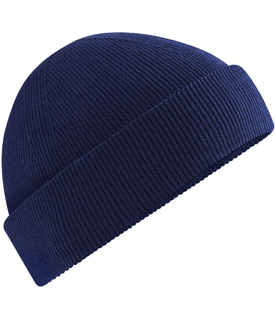 Beechfield Organic Cotton Fisherman Beanie — Oxford Navy