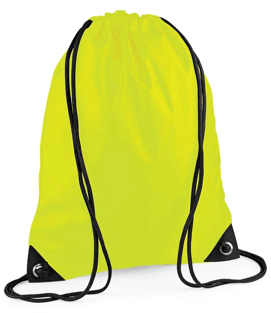 BagBase Premium Gymsac — Fluorescent Yellow