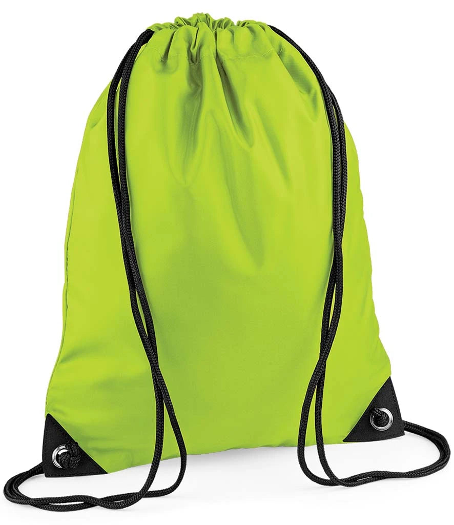 BagBase Premium Gymsac — Lime Green