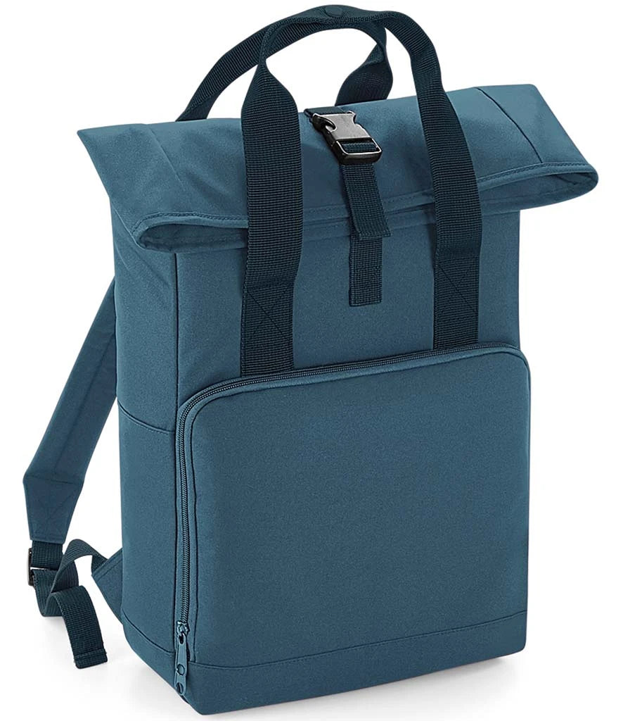 BagBase Recycled Twin Handle Roll-Top Backpack — Airforce Blue