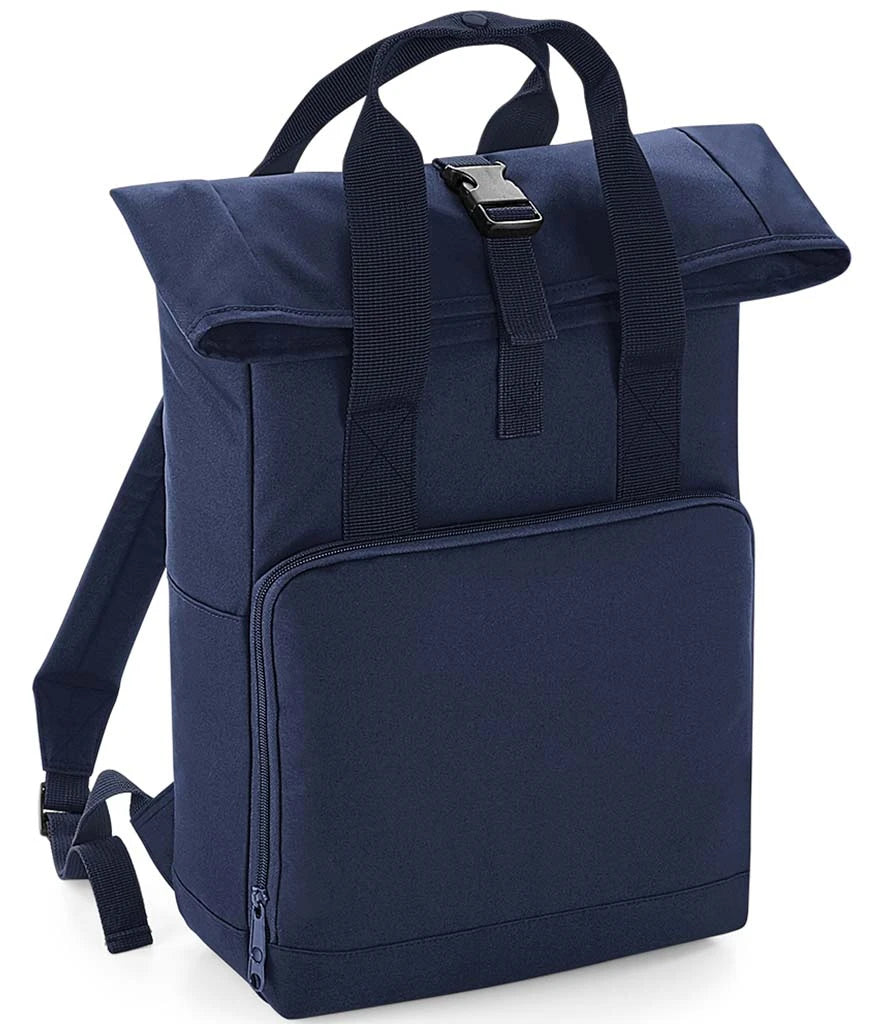 BagBase Recycled Twin Handle Roll-Top Backpack — Navy Dusk