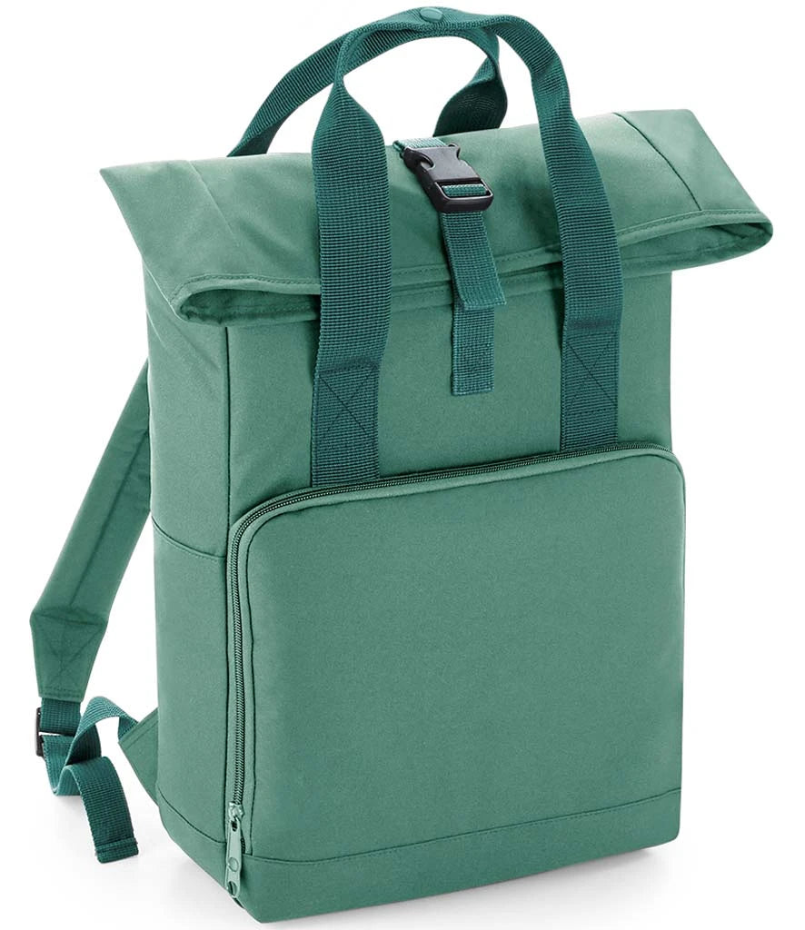 BagBase Recycled Twin Handle Roll-Top Backpack — Sage Green