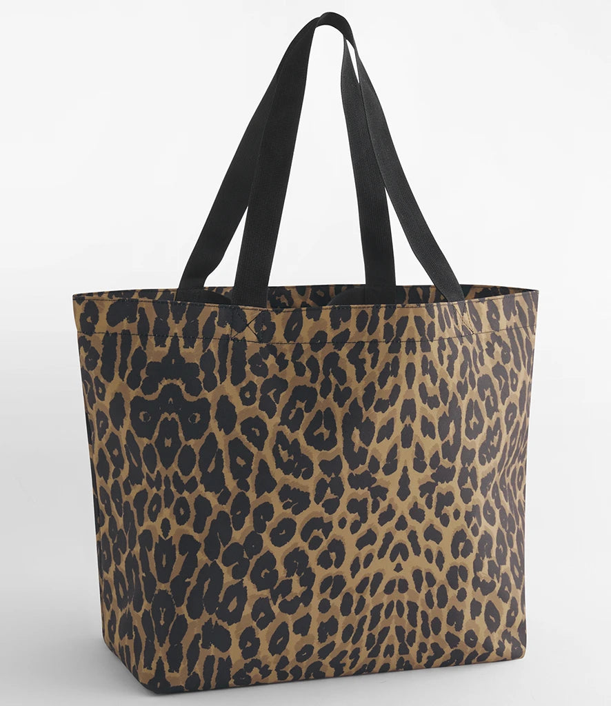 BagBase Leopard Print Carryall Tote Bag — Leopard Print