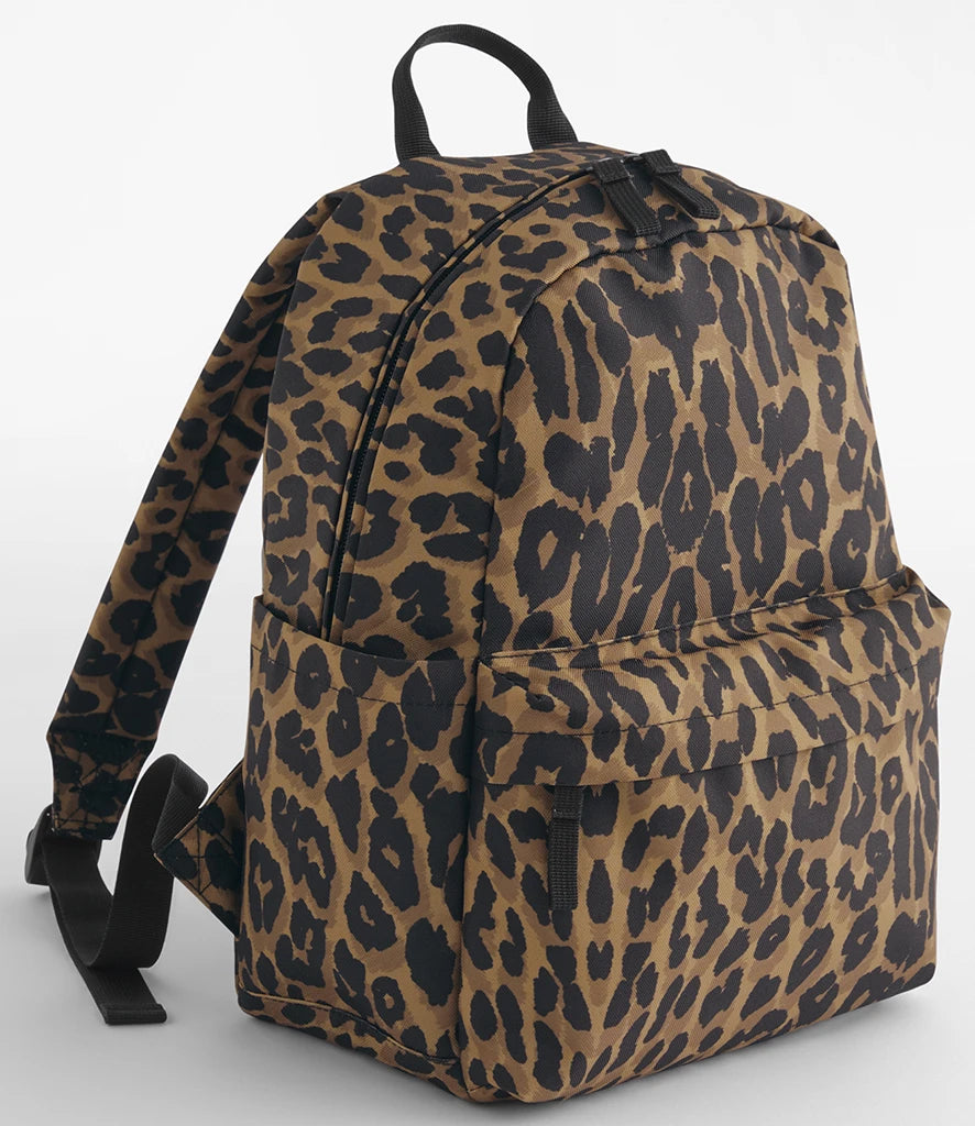 BagBase Leopard Print Mini Backpack — Leopard Print