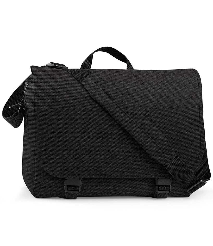 BagBase Two Tone Digital Messenger Bag — Black
