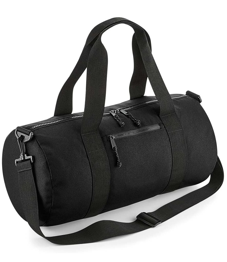 BagBase Recycled Barrel Bag — Black