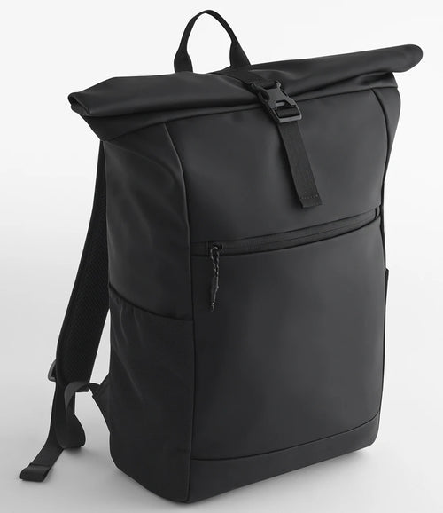 BagBase Athlux Roll-Top Backpack — Black