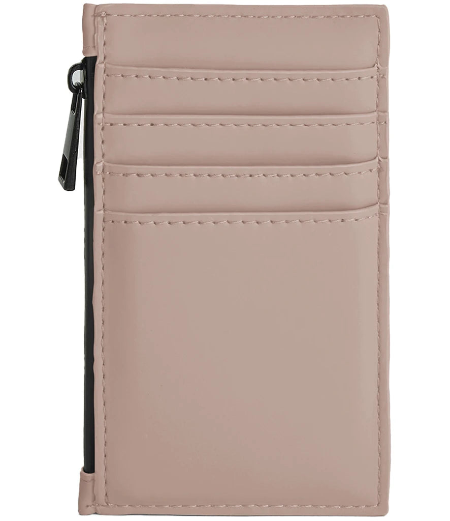BagBase Matte PU Card Holder — Nude Pink
