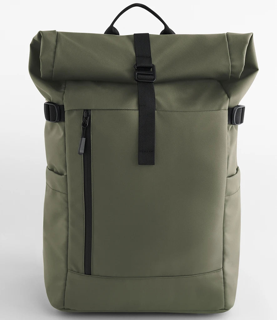 BagBase Everyday Carry 25 Litre Roll-Top Backpack — Olive Green