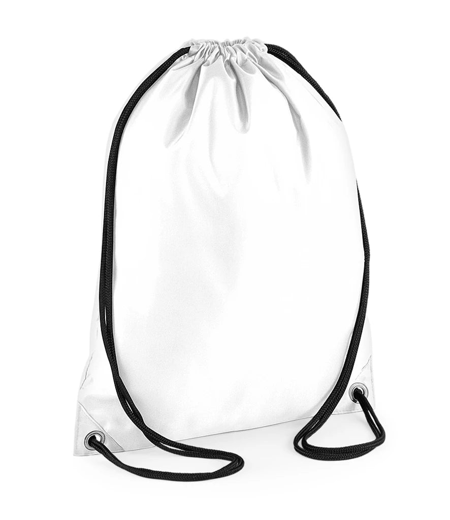 BagBase Budget Gymsac — White