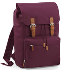 BagBase Vintage Laptop Backpack — Burgundy