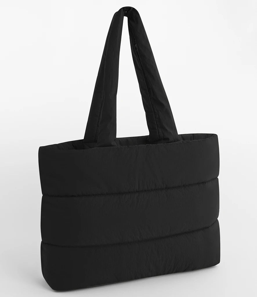 BagBase Quilted Tote Bag — Black
