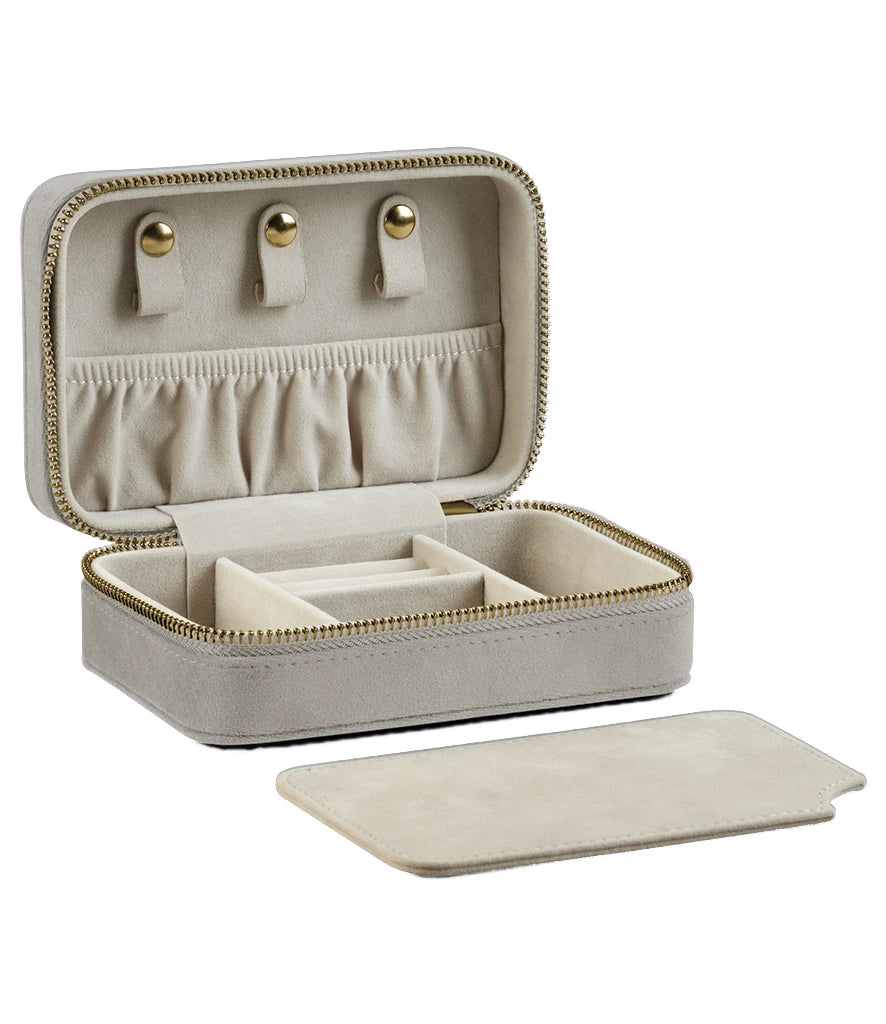 BagBase Velvet Travel Jewellery Box — Moonstone