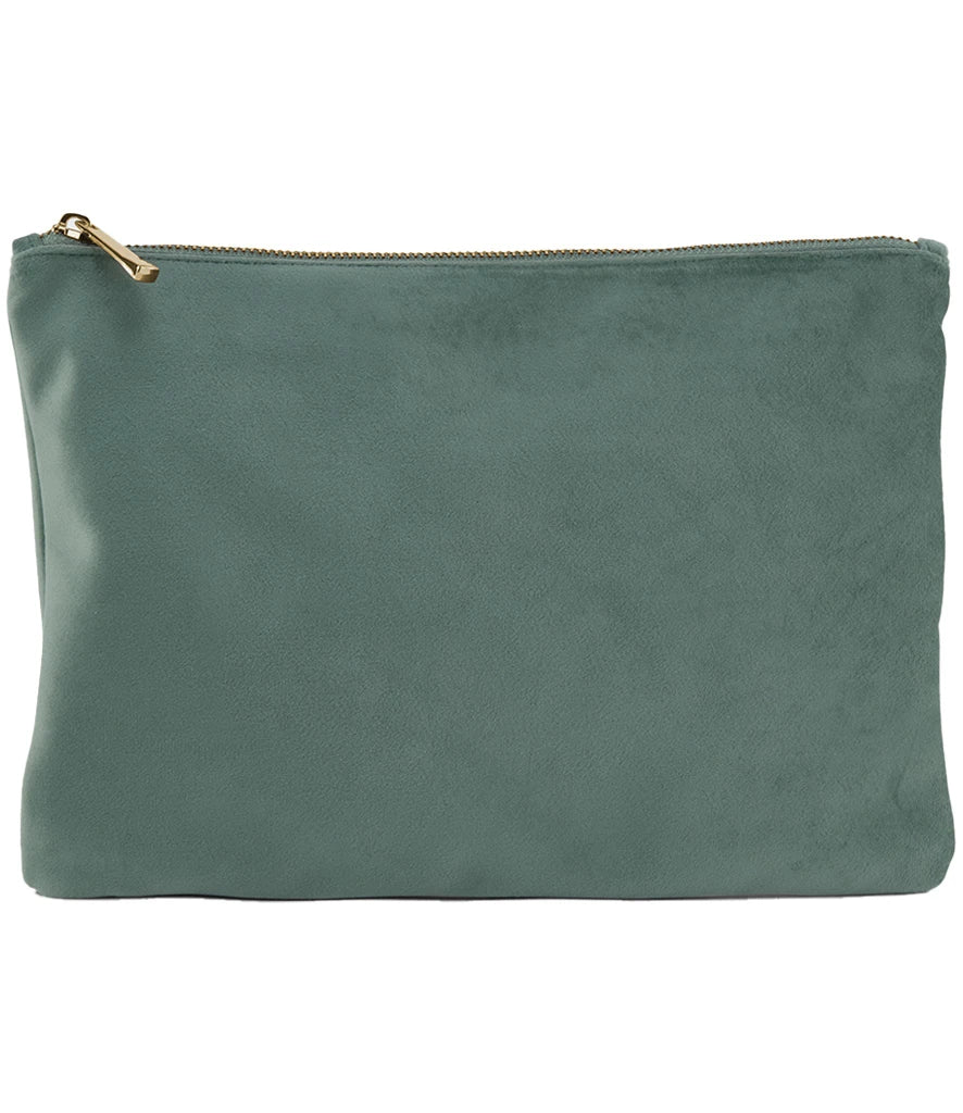 BagBase Velvet Accessory Pouch — Jade