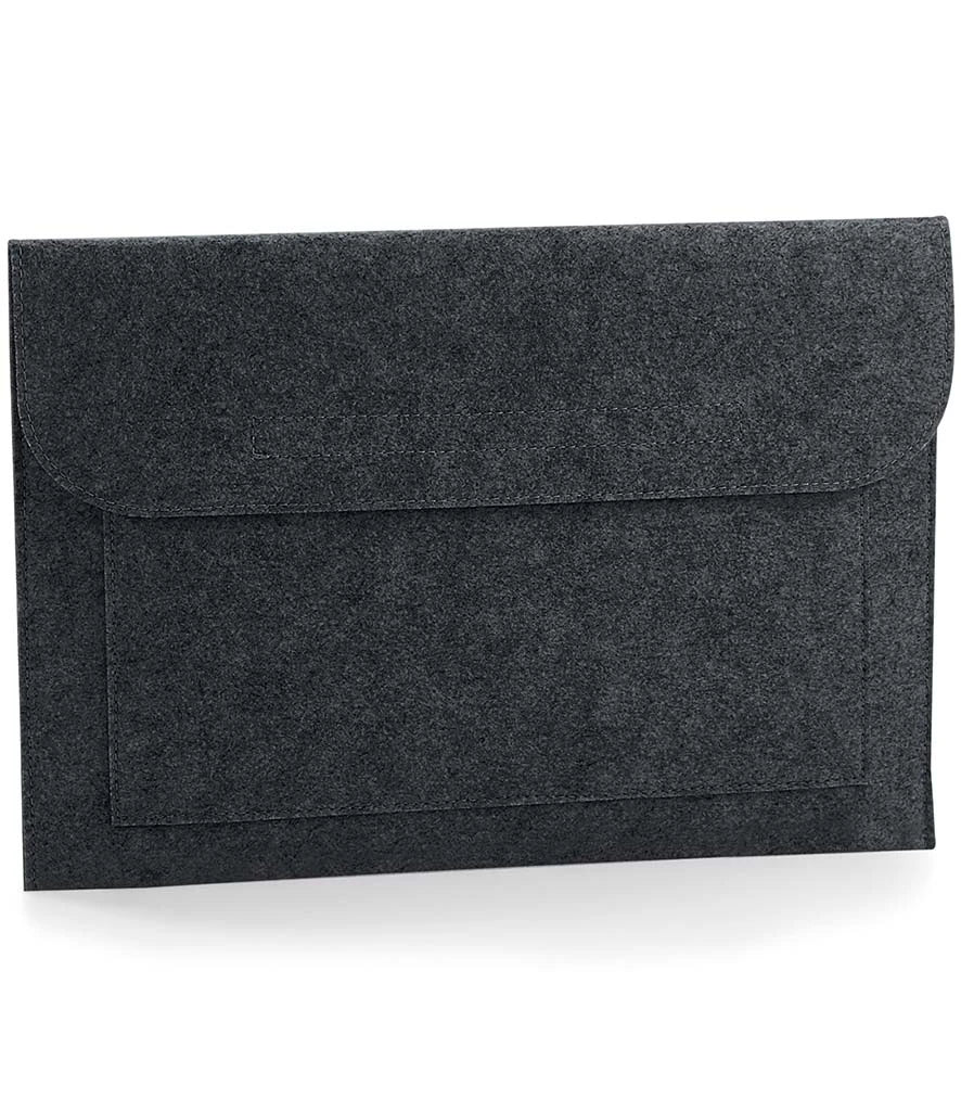 BagBase Felt Laptop/Document Slip — Charcoal Melange