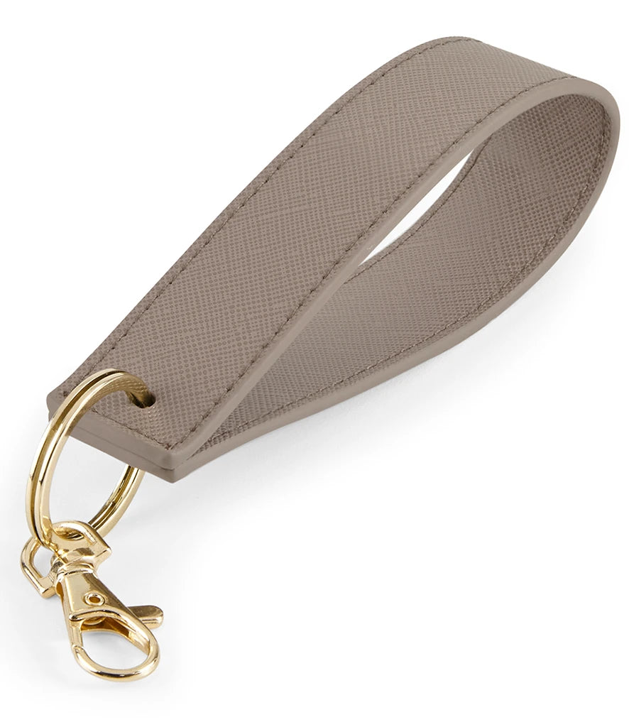 BagBase Boutique Wristlet Key Ring — Taupe